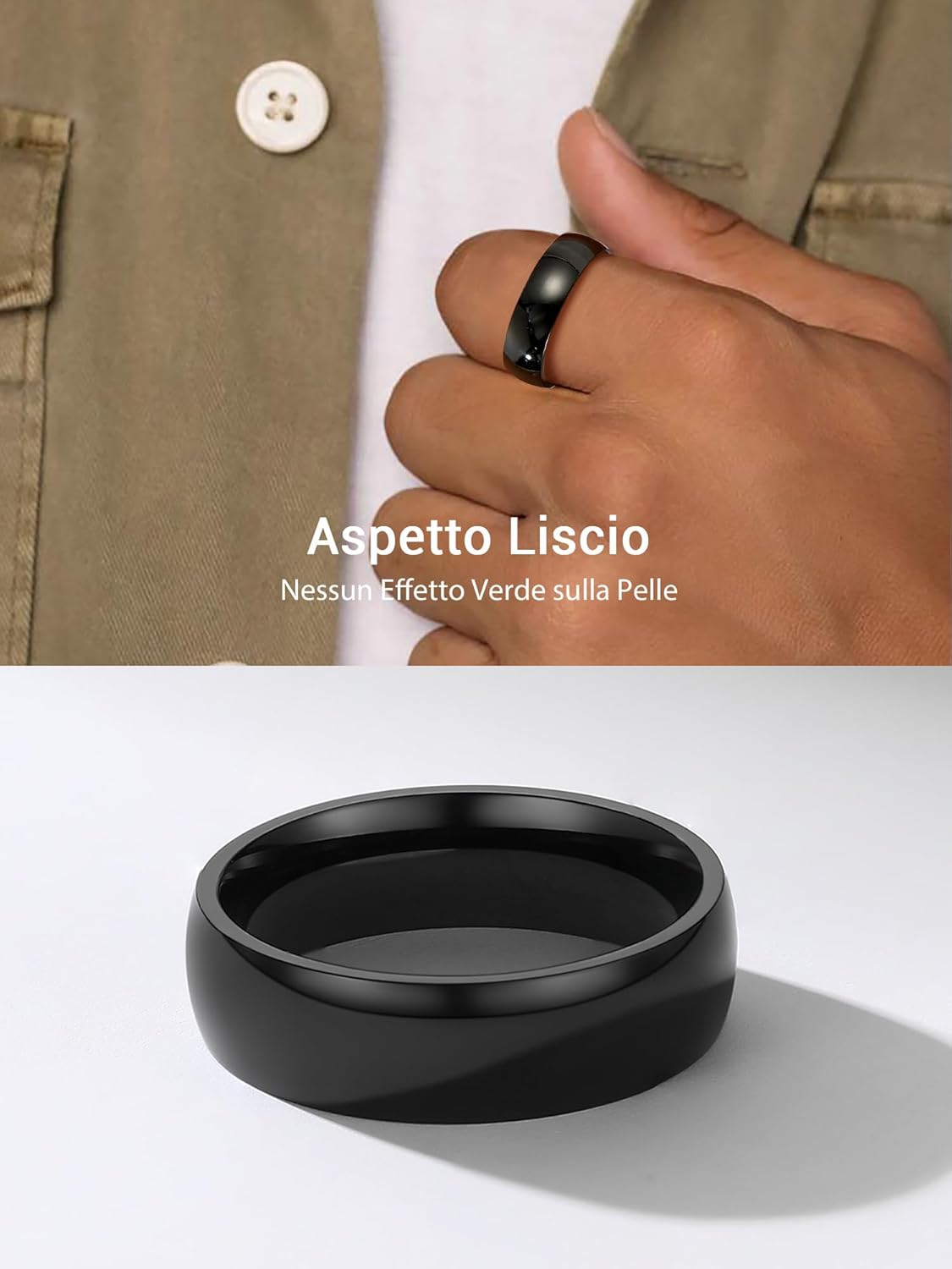 Thumbnail 2 de PROSTEEL Anello Personalizzabile da Uomo e Donna – Incisione su Acciaio Inossidabile, Oro 18K Placcato o Nero (Confezione regalo)