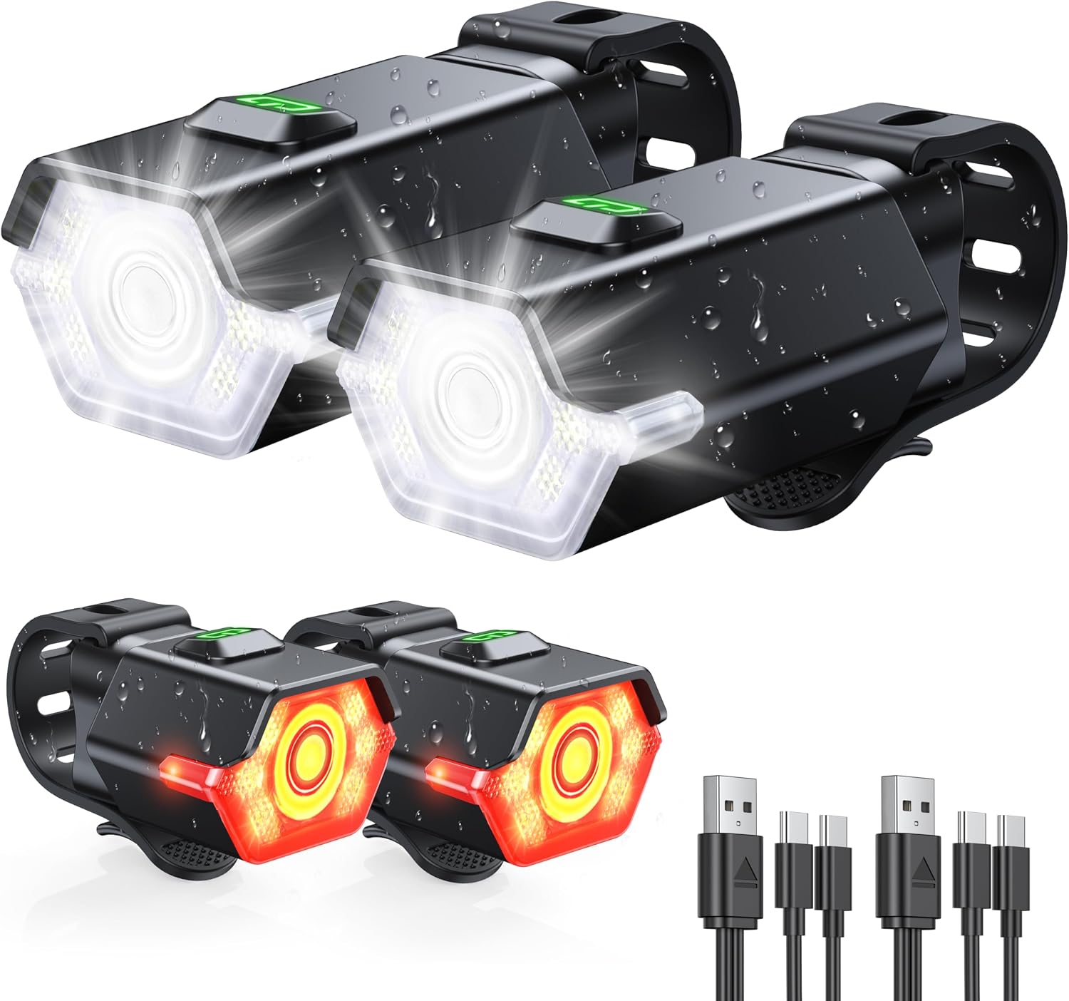 Detalle de CIRYCASE Luces Bicicleta Delantera y Trasera LED