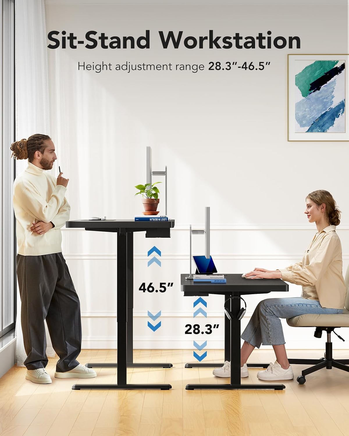Thumbnail 6 de HUANUO Electric Standing Desk, 60 x 30 Inch