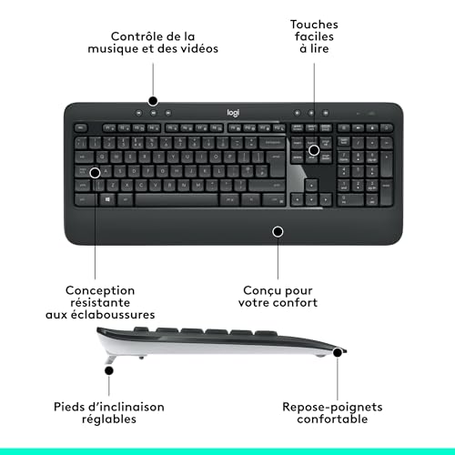 Thumbnail 7 de Logitech MK540 Combo Clavier Souris sans Fil pour Windows — Confort et productivité
