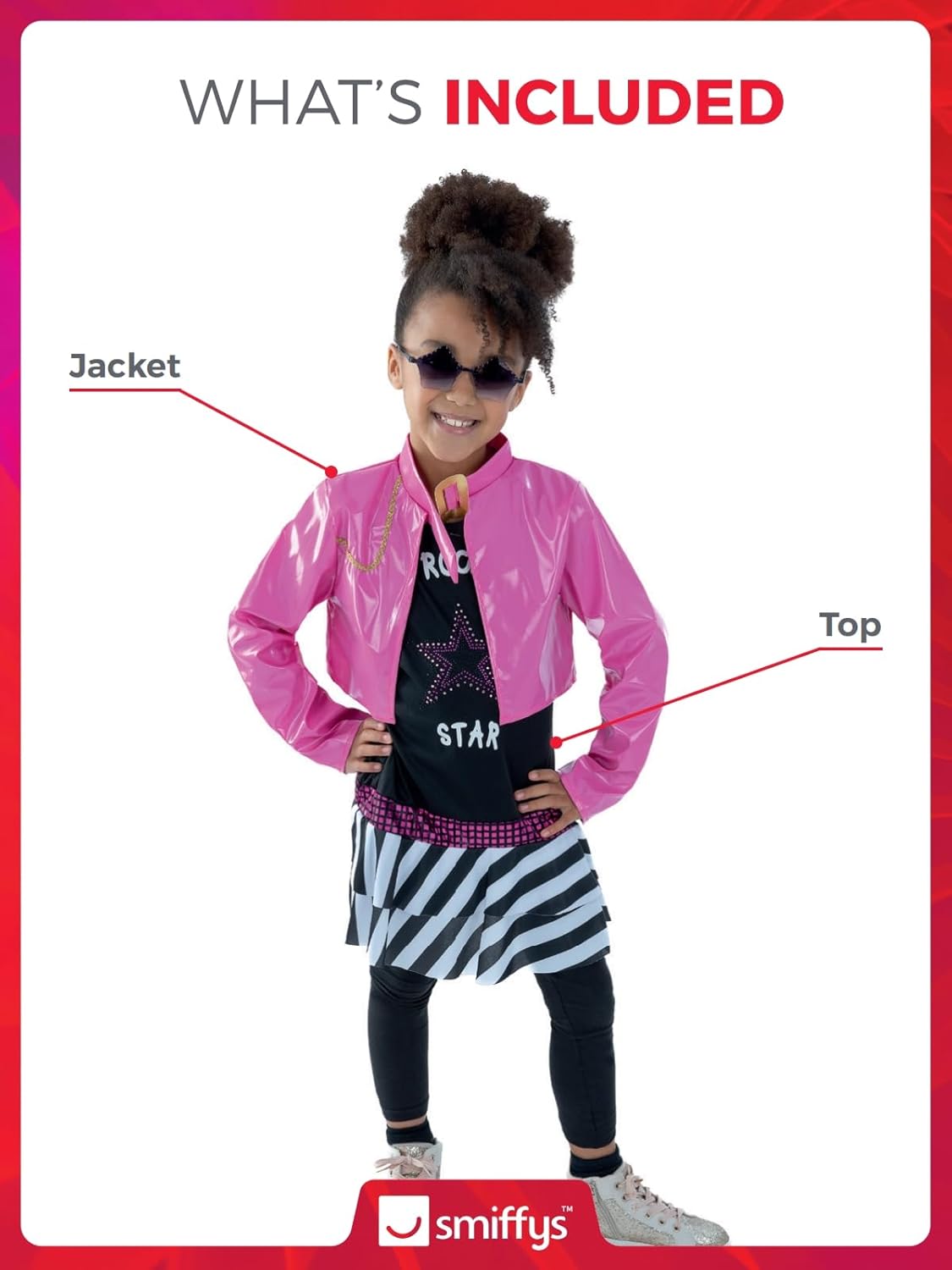 Thumbnail 2 de Smiffys Rockstar Glam Costume 10-12