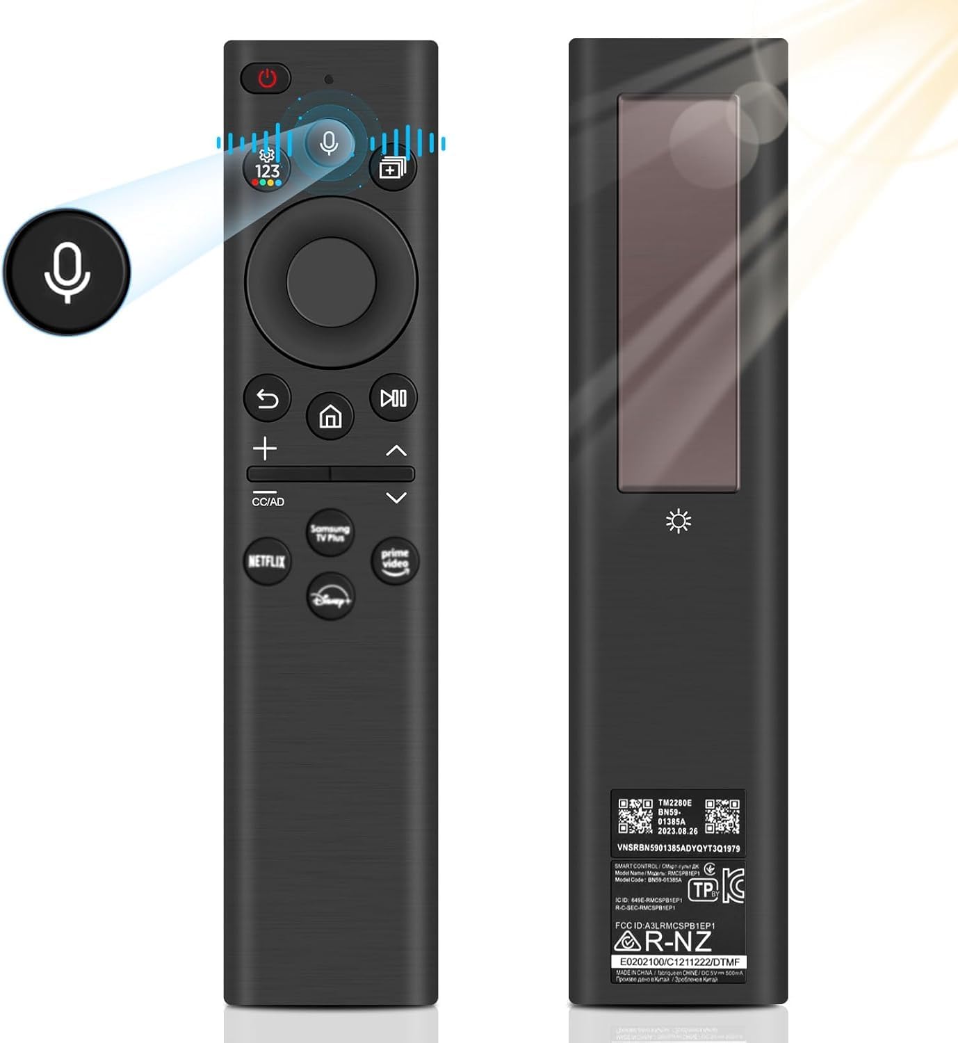 Detalle de Suoxiom B-BN59-01385A zonne-afstandsbediening voor Samsung Smart TV met Bluetooth