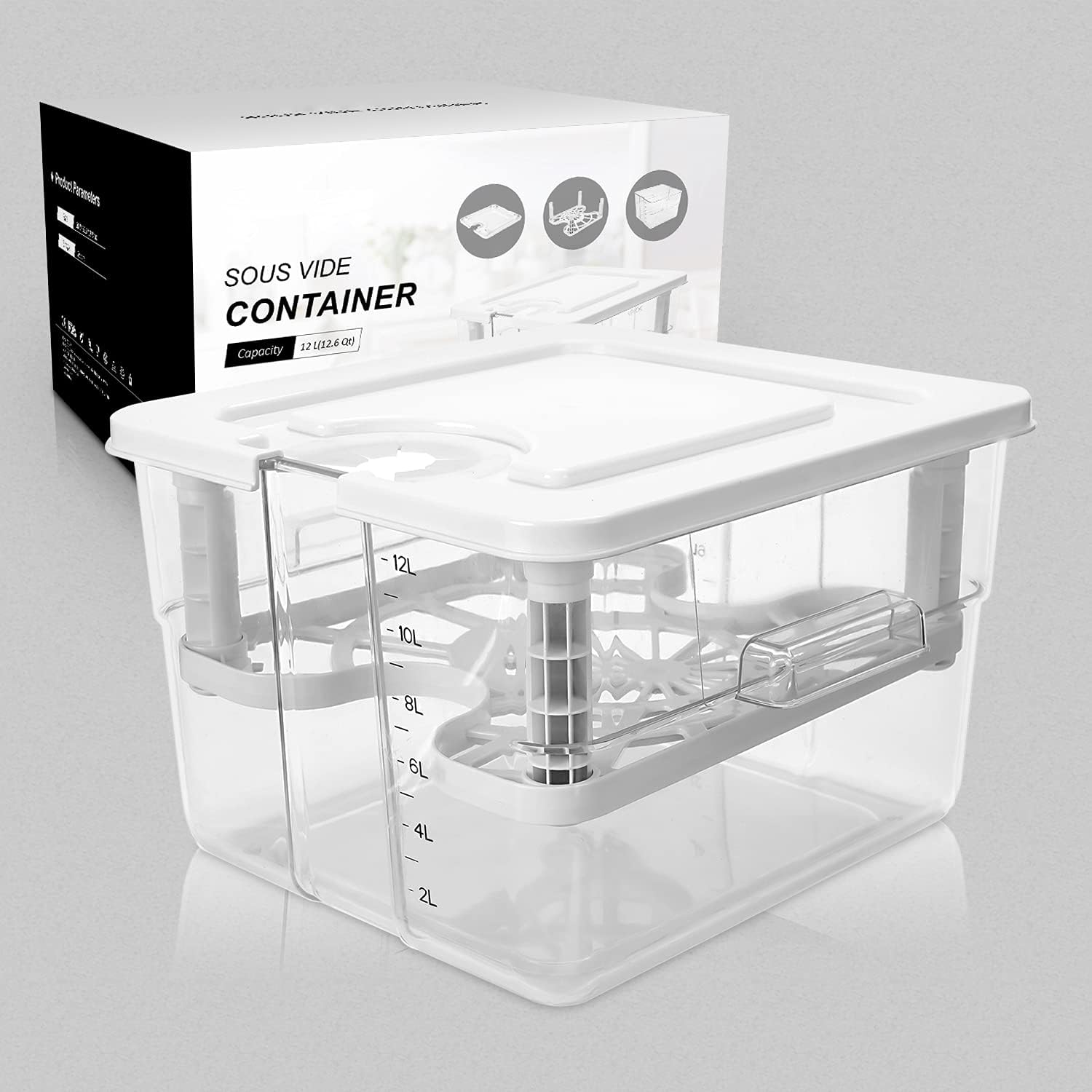 Thumbnail 6 de Set contenitore sous vide 12L con coperchio e griglia 7 in 1 compatibile per roner professionale