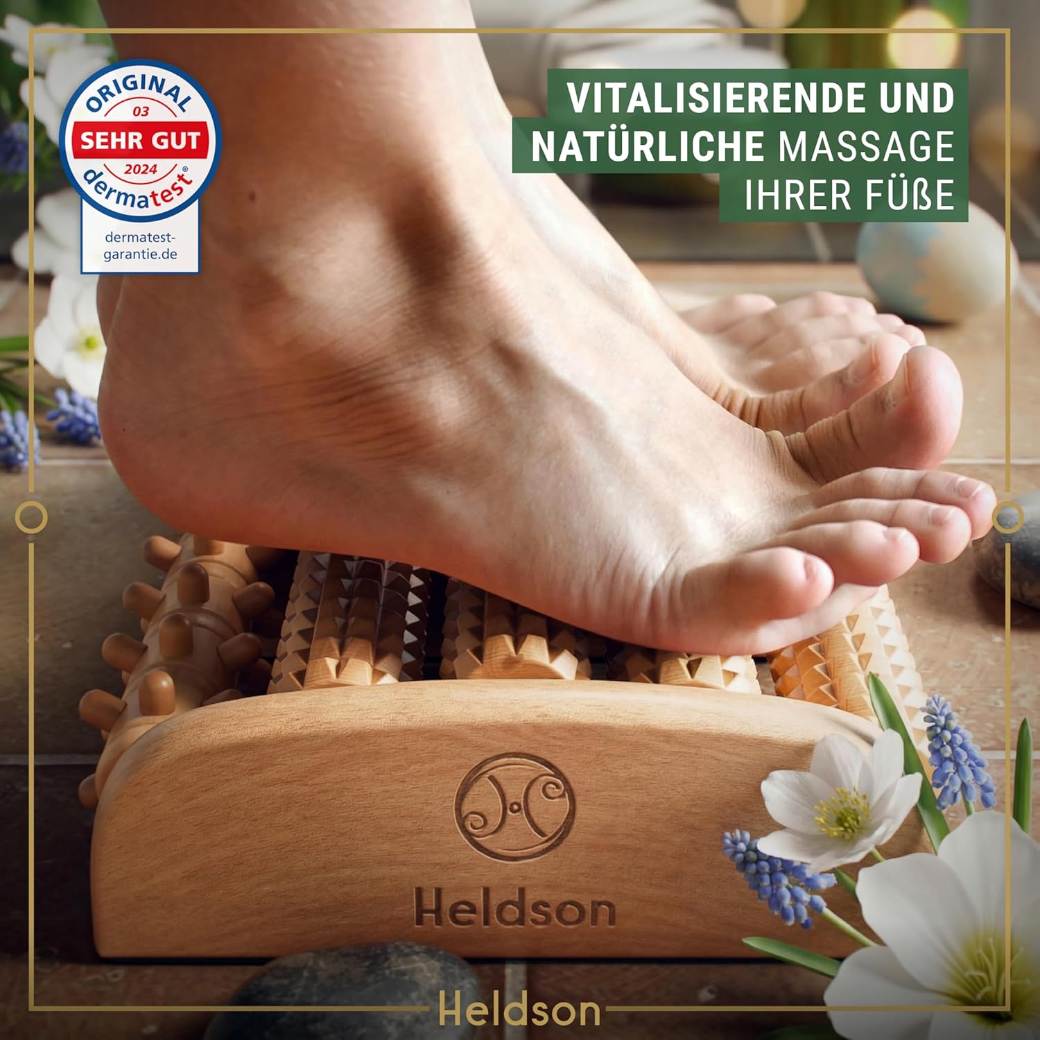 Thumbnail 5 de HELDSON Fußmassageroller Holz 1000+ Spitzen