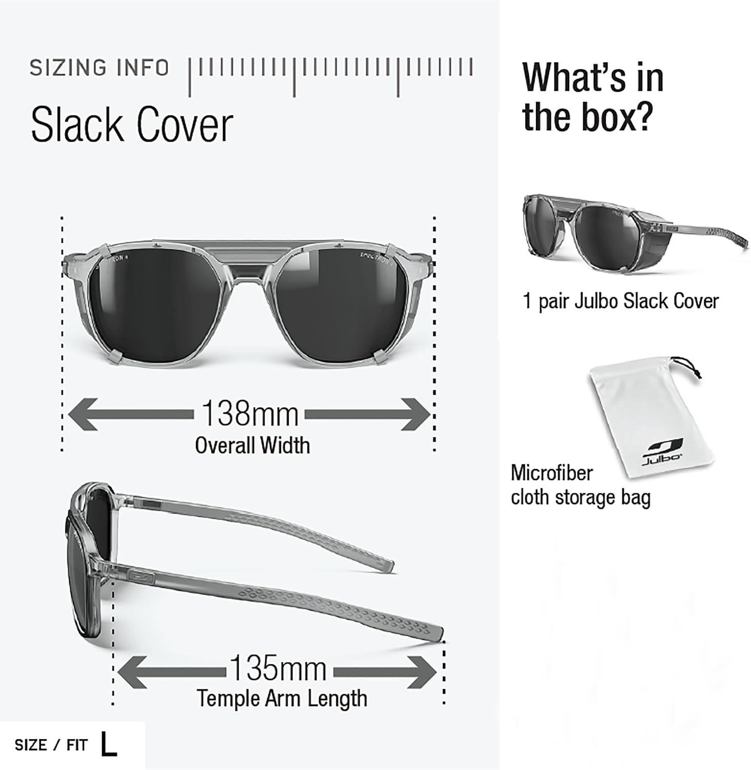 Detalle 2 de Julbo Slack Cover – okulary przeciwsłoneczne z osłonami bocznymi i nad nosem