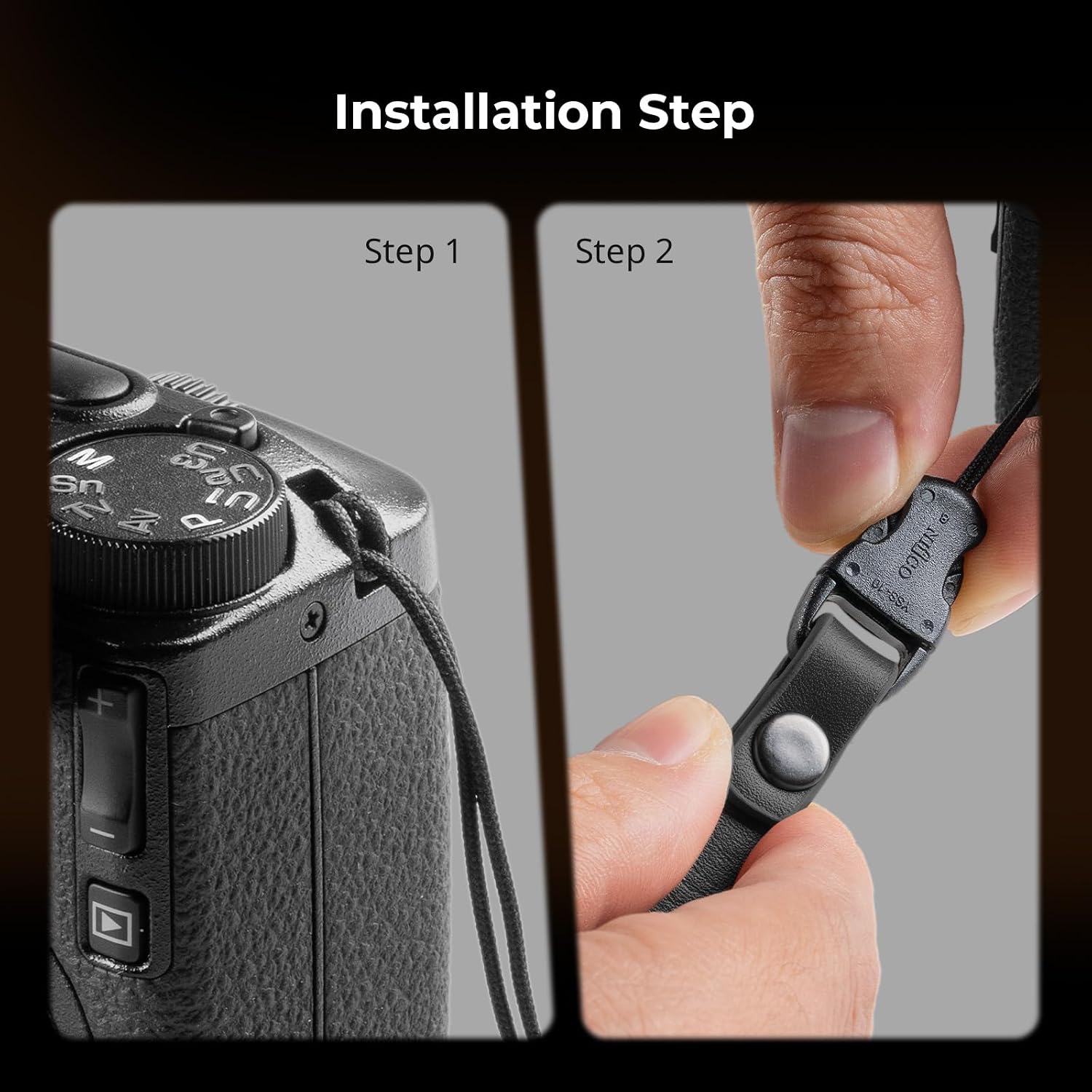 Thumbnail 2 de SmallRig 5682: Dragonne à dégagement rapide pour Ricoh GR, Sony ZV-1, Canon G7 X Mark III et coques iPhone 17 – cuir gris