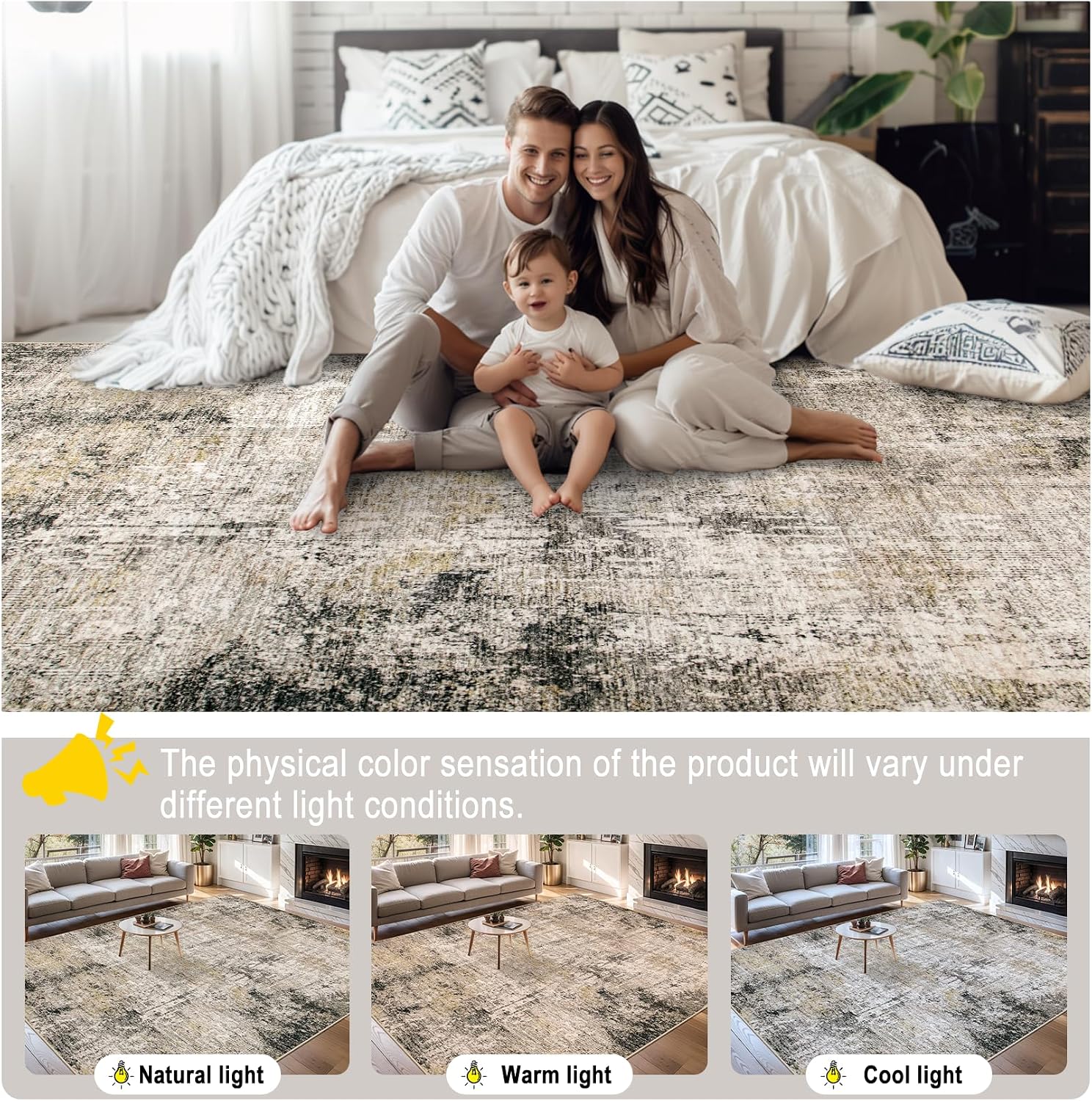 Thumbnail 6 de 6x9 Washable Modern Abstract Area Rug