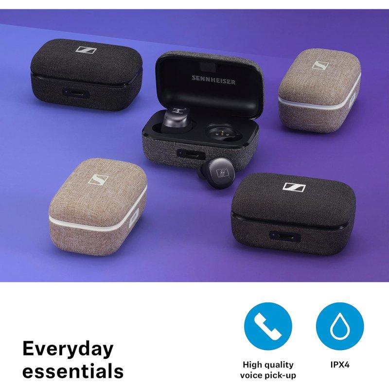 Detalle 2 de Sennheiser MOMENTUM True Wireless 3: auriculares inalámbricos con cancelación de ruido para audio de alta definición