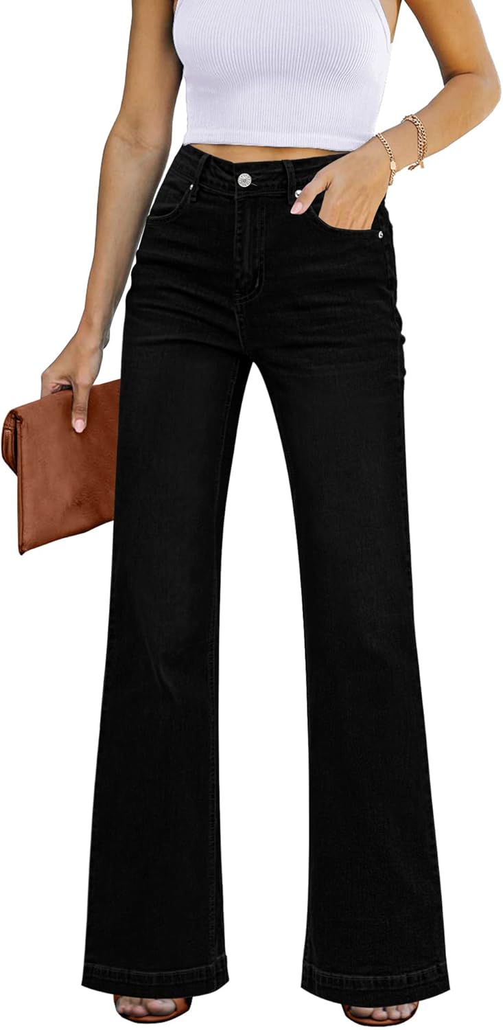 Thumbnail 5 de GRAPENT Women's Flare Jeans High Waisted Wide Leg Baggy Denim Pants