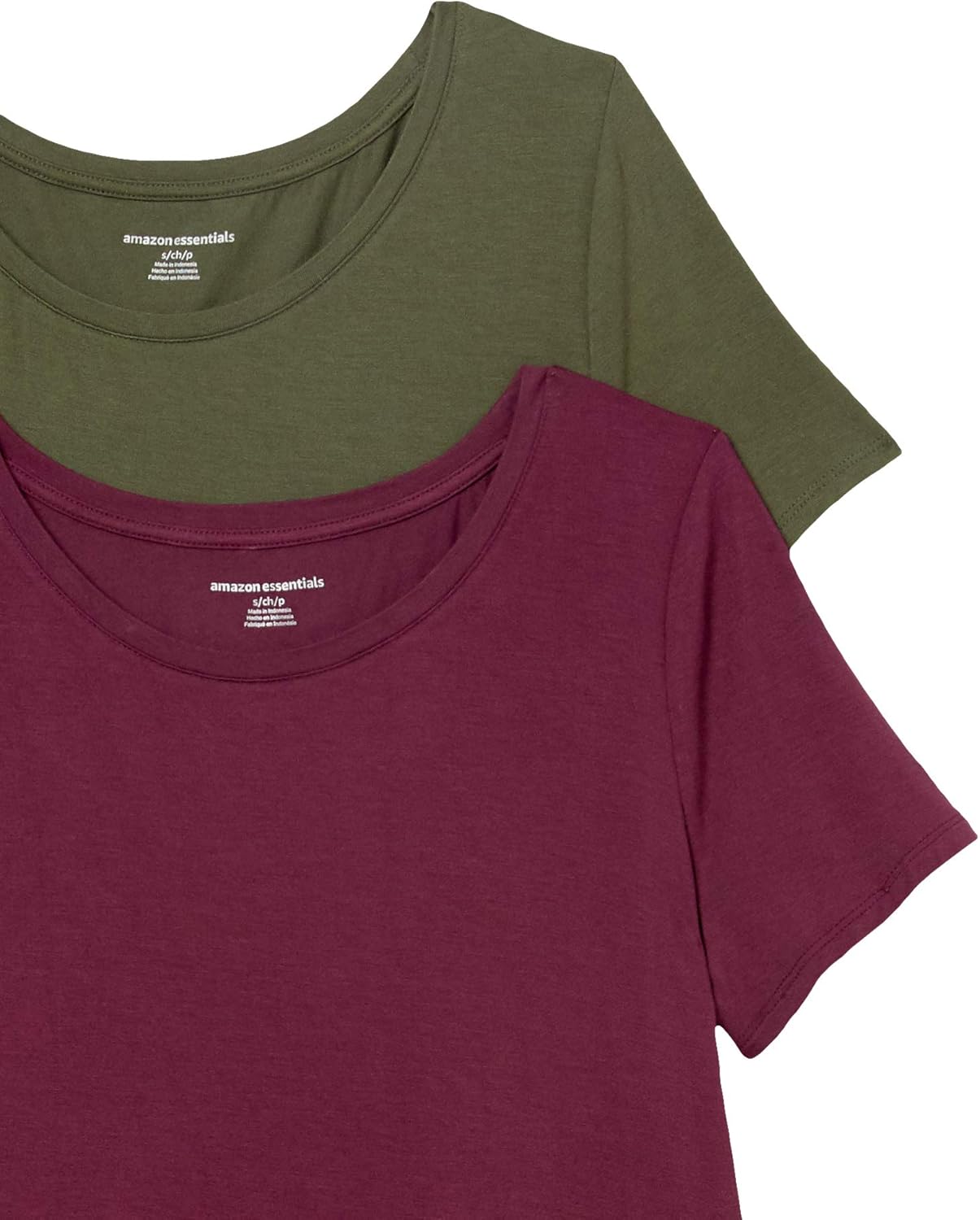 Thumbnail 5 de Amazon Essentials Damen Tunika mit U-Ausschnitt und kurzen Ärmeln, 2er-Pack – Casual-Basis mit elastischem Viskose-Rayón