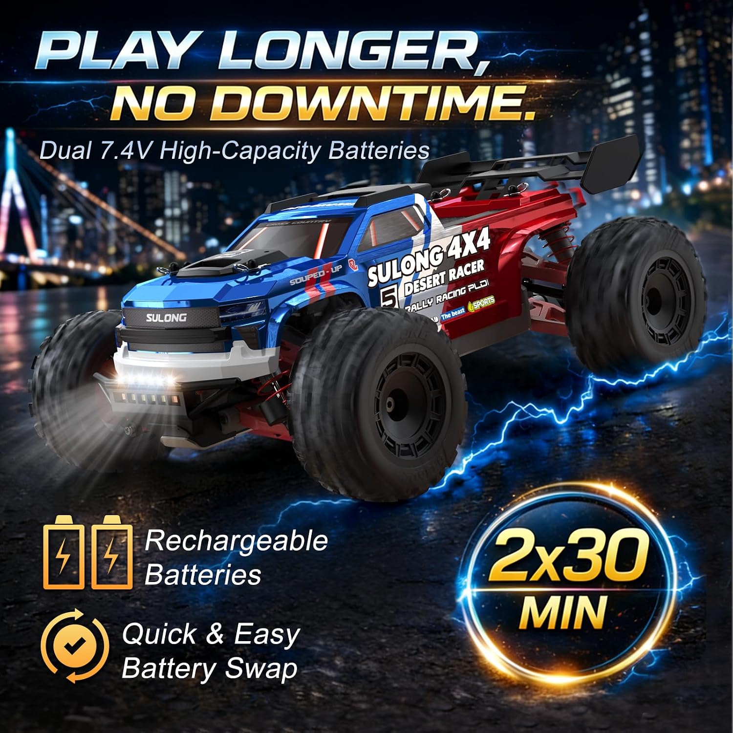 Detalle de Tigora 4WD RC truck, 45 KPH