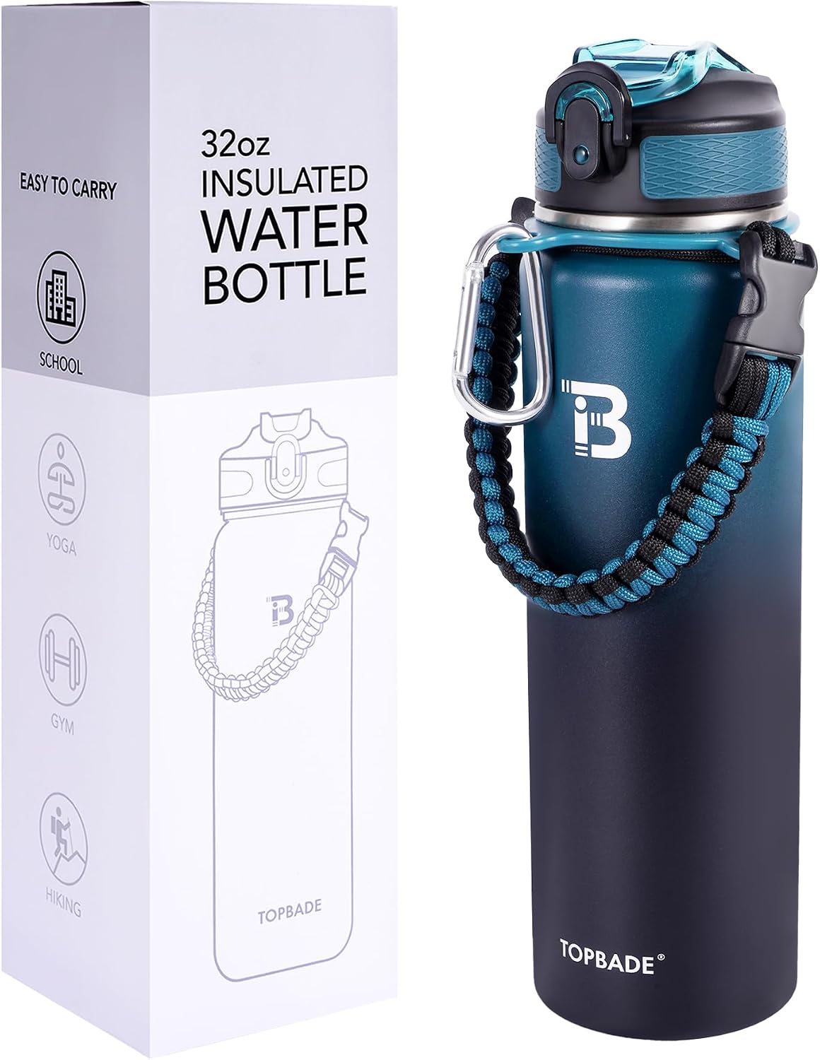 Thumbnail 6 de TOPBADE Edelstahl Trinkflasche 1000 ml