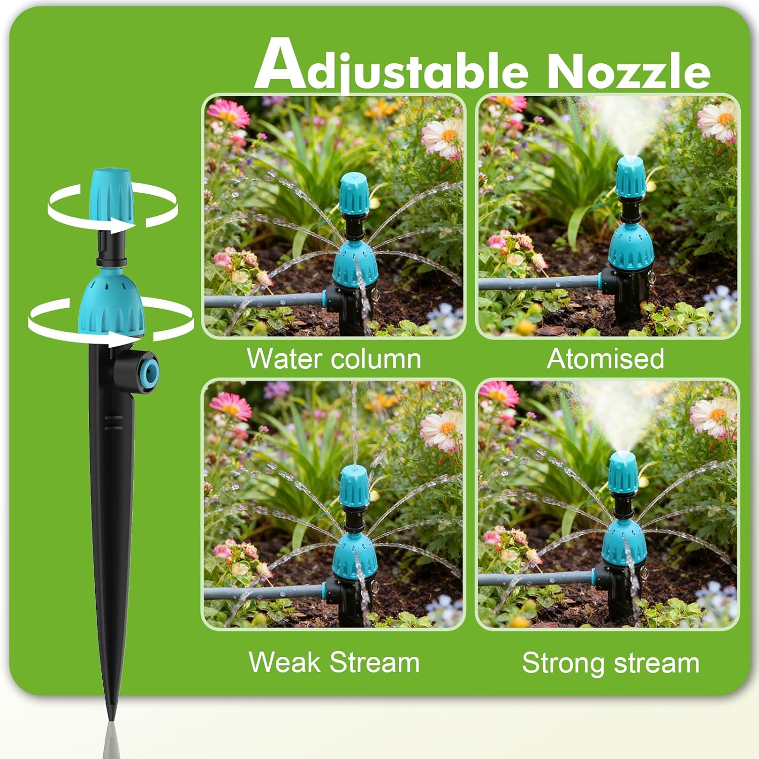 Thumbnail 5 de TRJZWA kit computerizzato per irrigazione a doppia uscita con timer automatico e gocciolatori