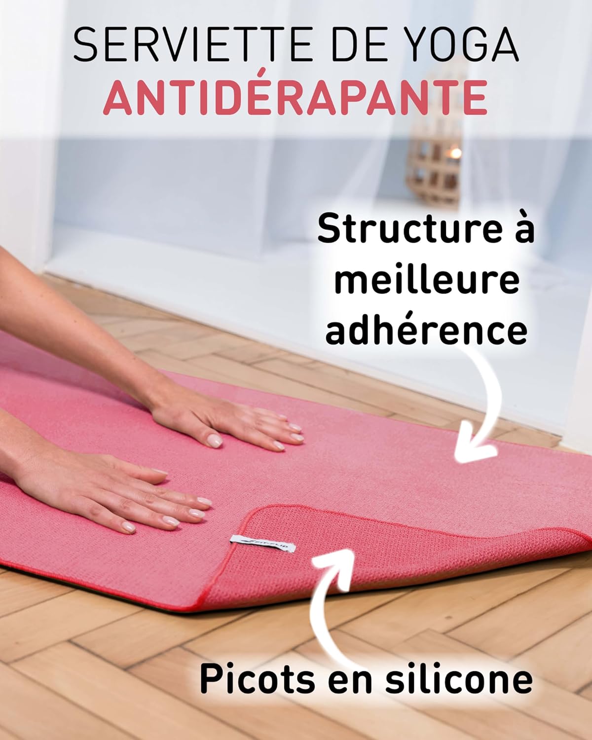 Detalle de Fit-Flip serviette de yoga antidérapante 185 x 63