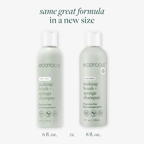 Thumbnail 1 de EcoTools Makeup Brush + Sponge Shampoo 8 fl. oz