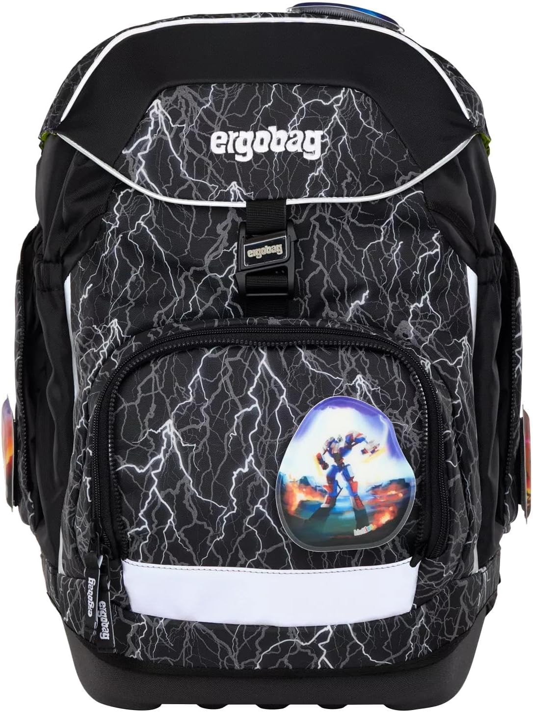 Detalle de ergobag Schulranzen-Set Pack Super ReflektBär – Schwarz