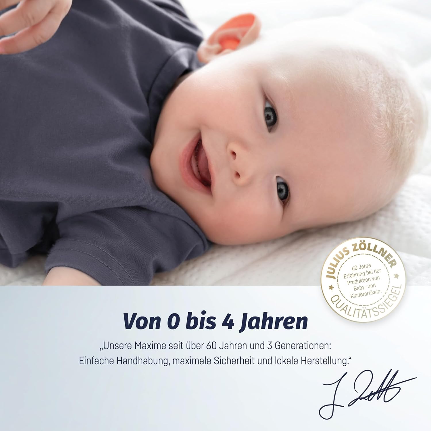 Detalle de Julius Zöllner Babymatratze Dr. Lübbe Air Premium 60 x 120 cm – TÜV geprüft, OEKO-TEX Standard 100