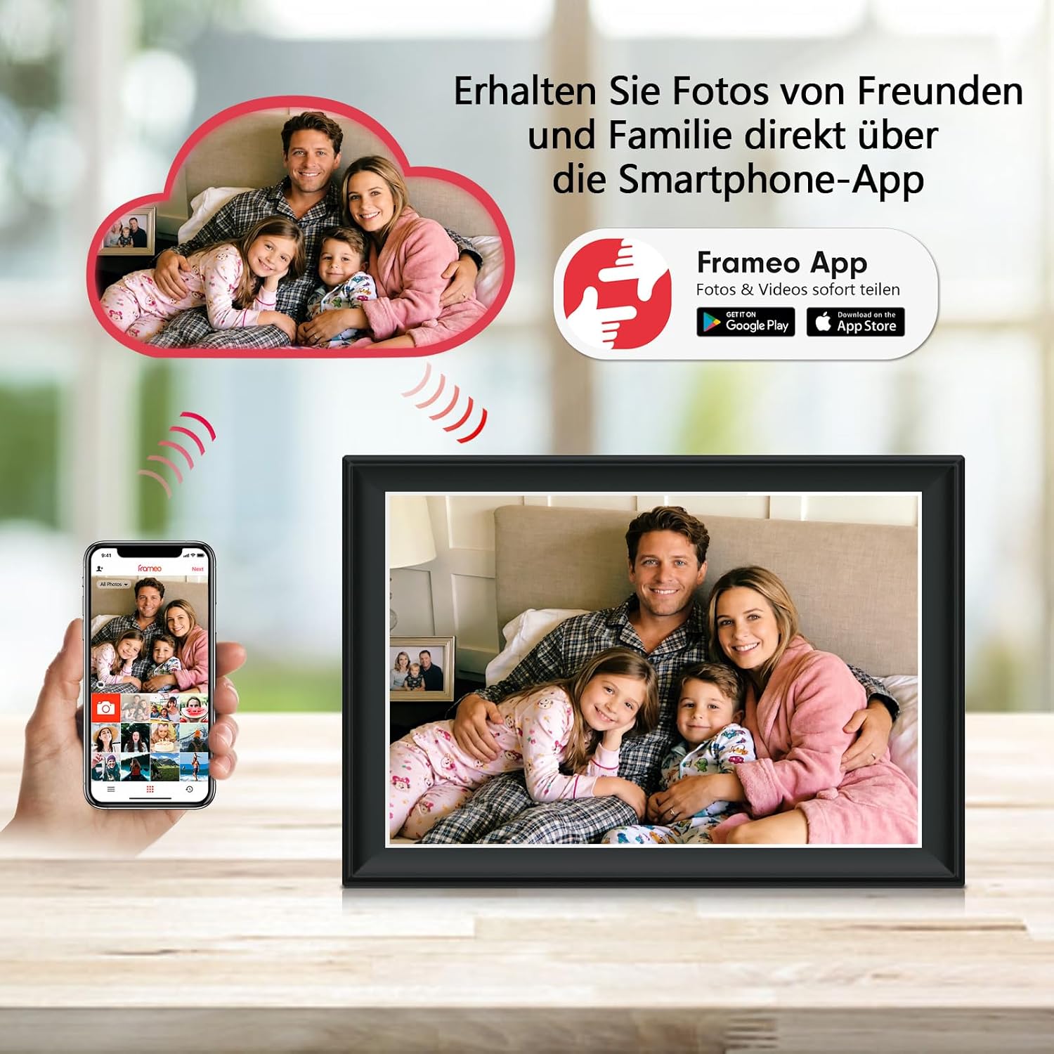 Thumbnail 2 de FRAMEO 11 Zoll digitaler Bilderrahmen mit 64 GB