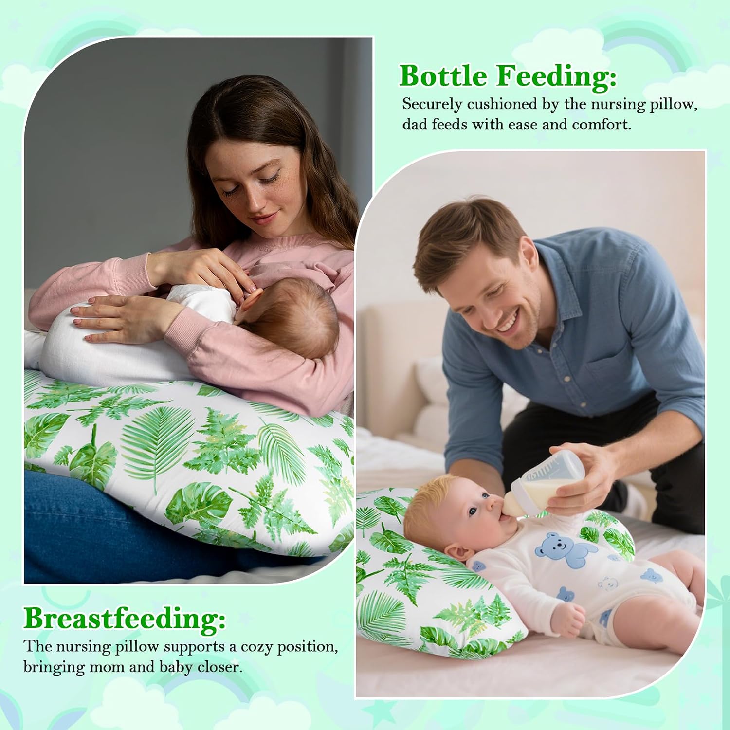 Detalle de LLCJYYCY NP001 Nursing Pillow with Breathable Filling and Cotton Cover