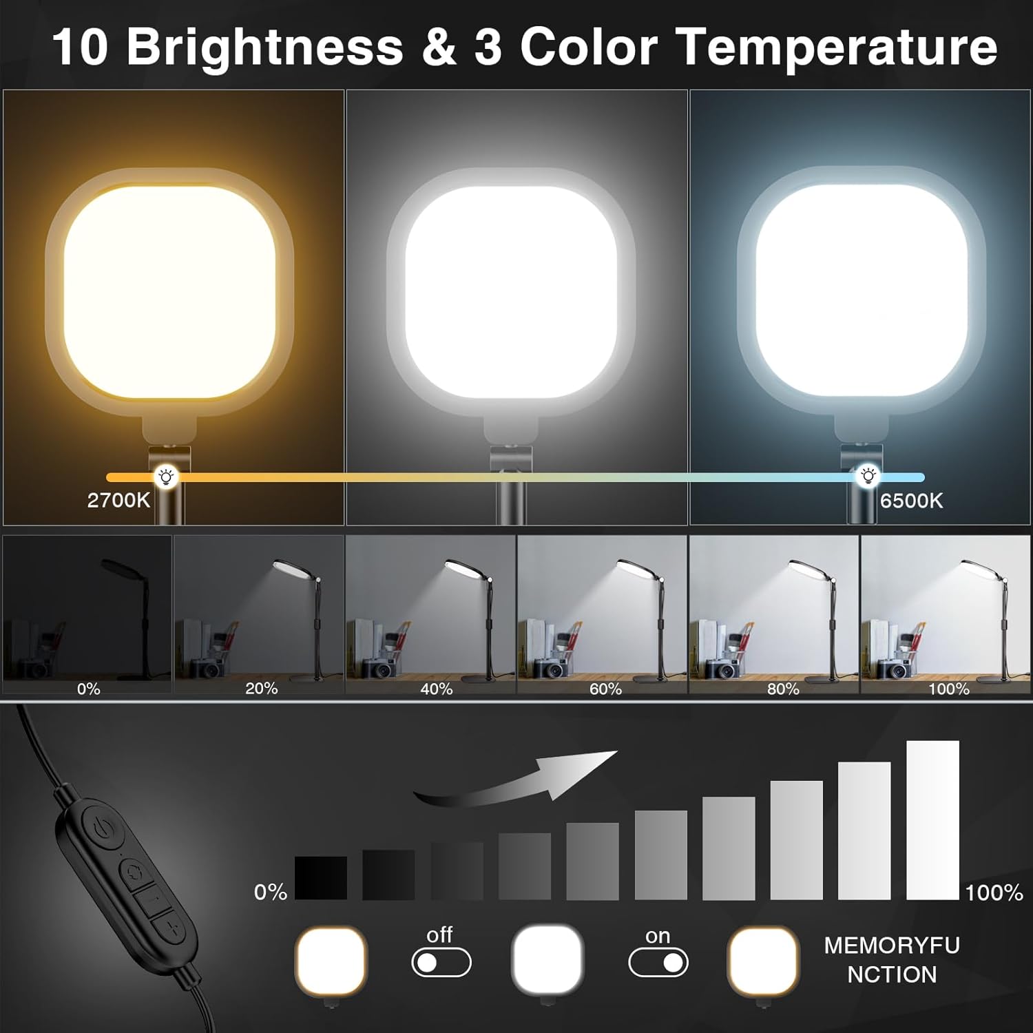 Thumbnail 3 de LitONES Desktop Video Conference Light 2-Pack 📷