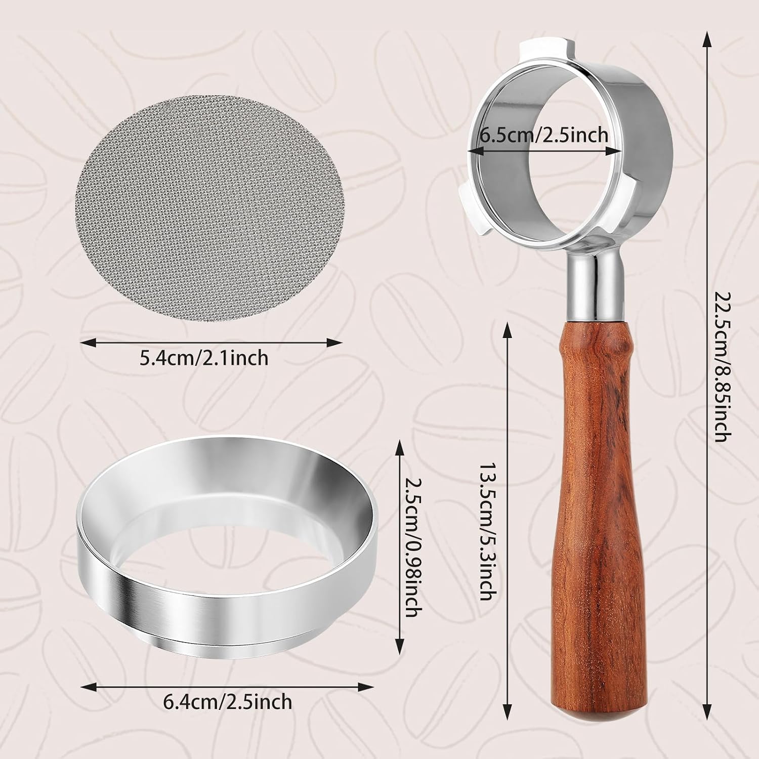Detalle 2 de ISHEWUDU 54mm-shoubing-YR bodemloze portafilter 54 mm voor Sage en Breville