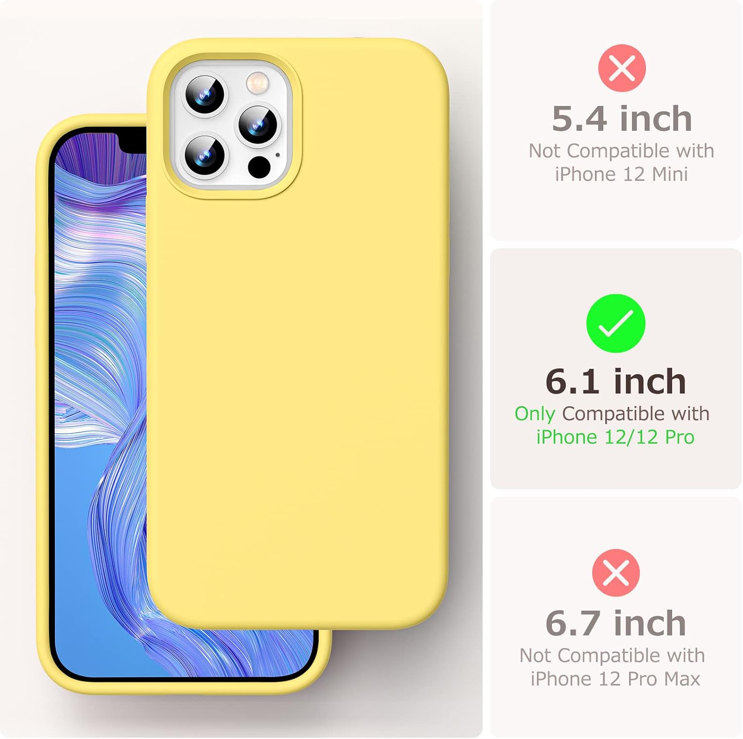 Thumbnail 1 de GOODVISH 3-in-1 iPhone 12 Hülle mit 2 Folien