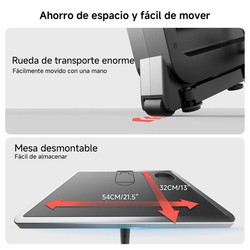 Thumbnail 3 de Kingsmith W1b 3 en 1: bicicleta estática plegable con escritorio integrado para home office