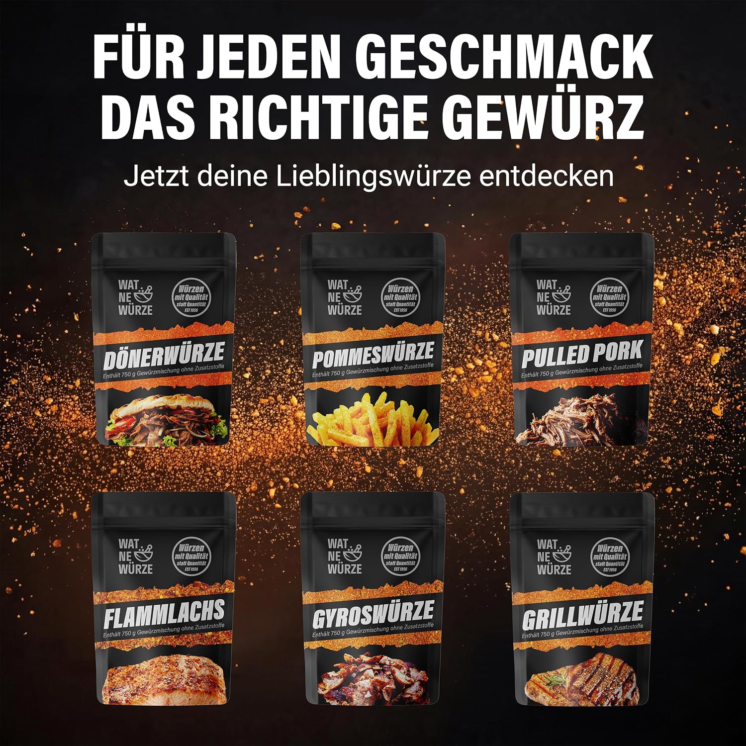 Thumbnail 6 de WAT NE WÜRZE Chicken Rub Hähnchengewürz (750 g) – Gewürzsalz für Brathähnchen, Wings & mehr