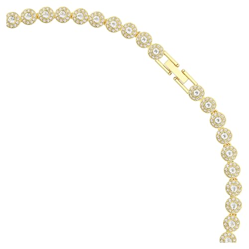 Detalle de Conjunto Swarovski Una Angelic: Collar y Pulsera con pavé transparente en tono oro