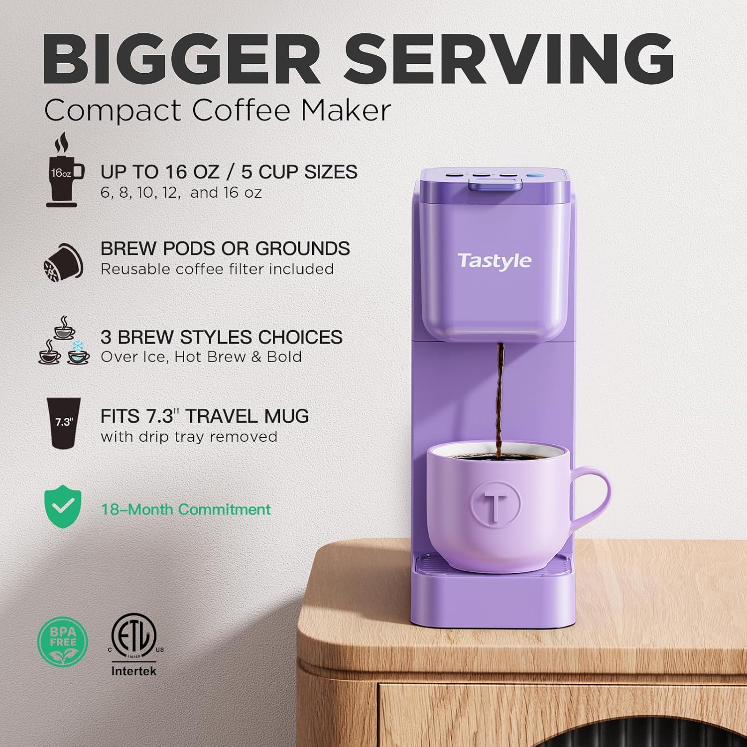 Detalle 2 de Tastyle Single-Serve Coffee Maker K320