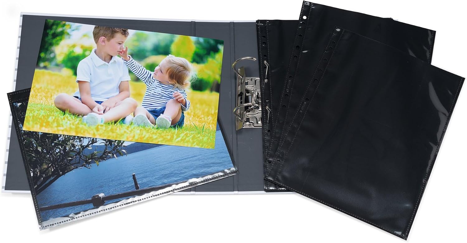 Thumbnail 5 de HERMA fotofickor för ringpärmsalbum, 20 × 30 cm, svart, syrafri PP