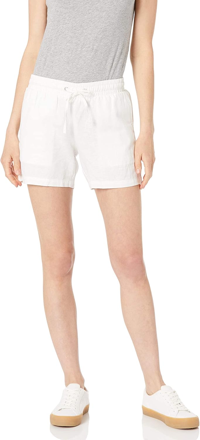Thumbnail 5 de Amazon Essentials Women's 5" Linen Blend Drawstring Shorts (Plus Size)
