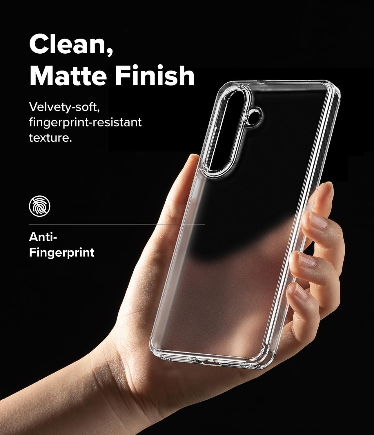 Detalle de Ringke Fusion Case for Samsung Galaxy S26 Plus – Anti-Fingerprint Matte Translucent with Shockproof Bumper