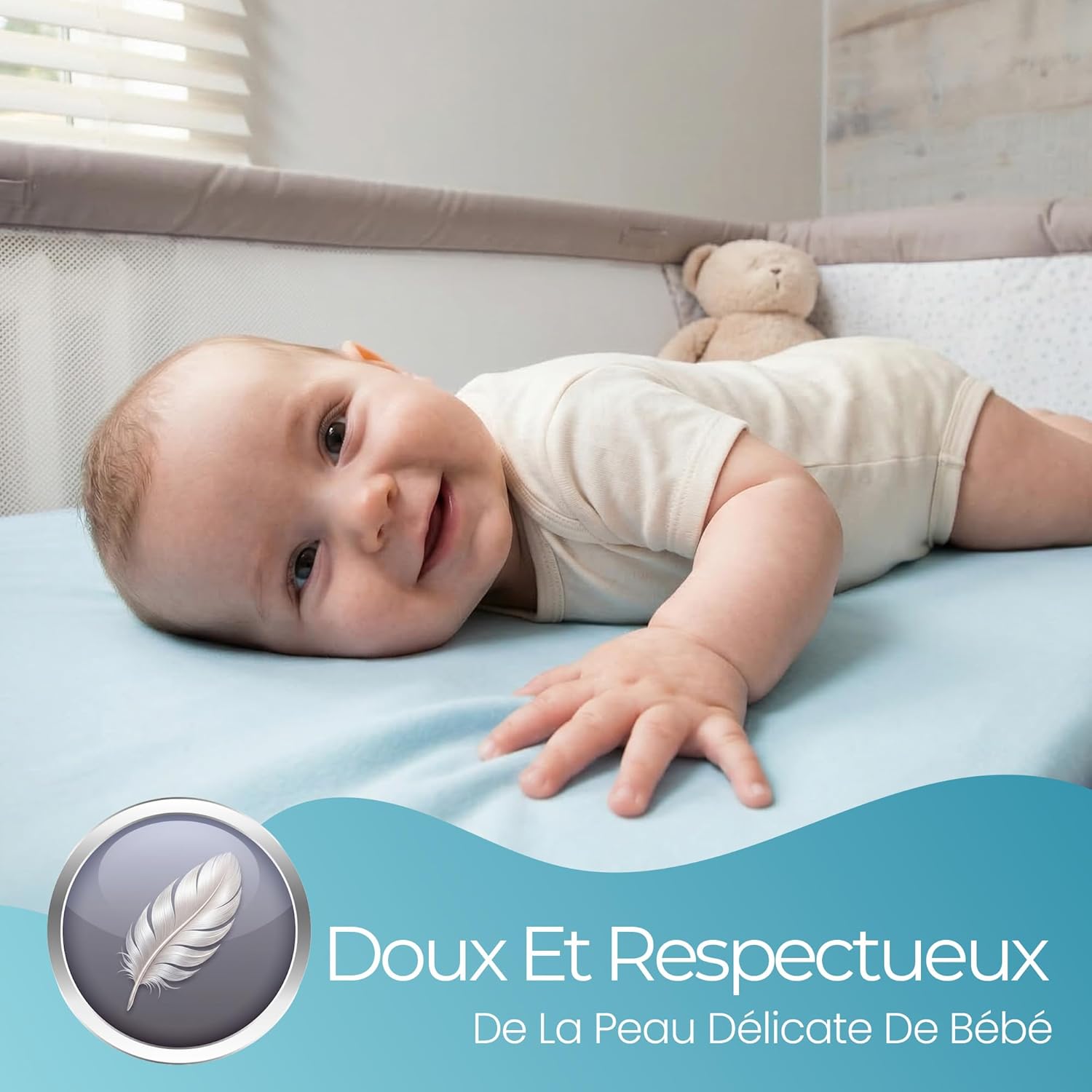 Thumbnail 2 de Drap Housse Cododo 50 x 90 cm Lot de 2 – 100% coton bio, respirant et doux | Comfier Sleep