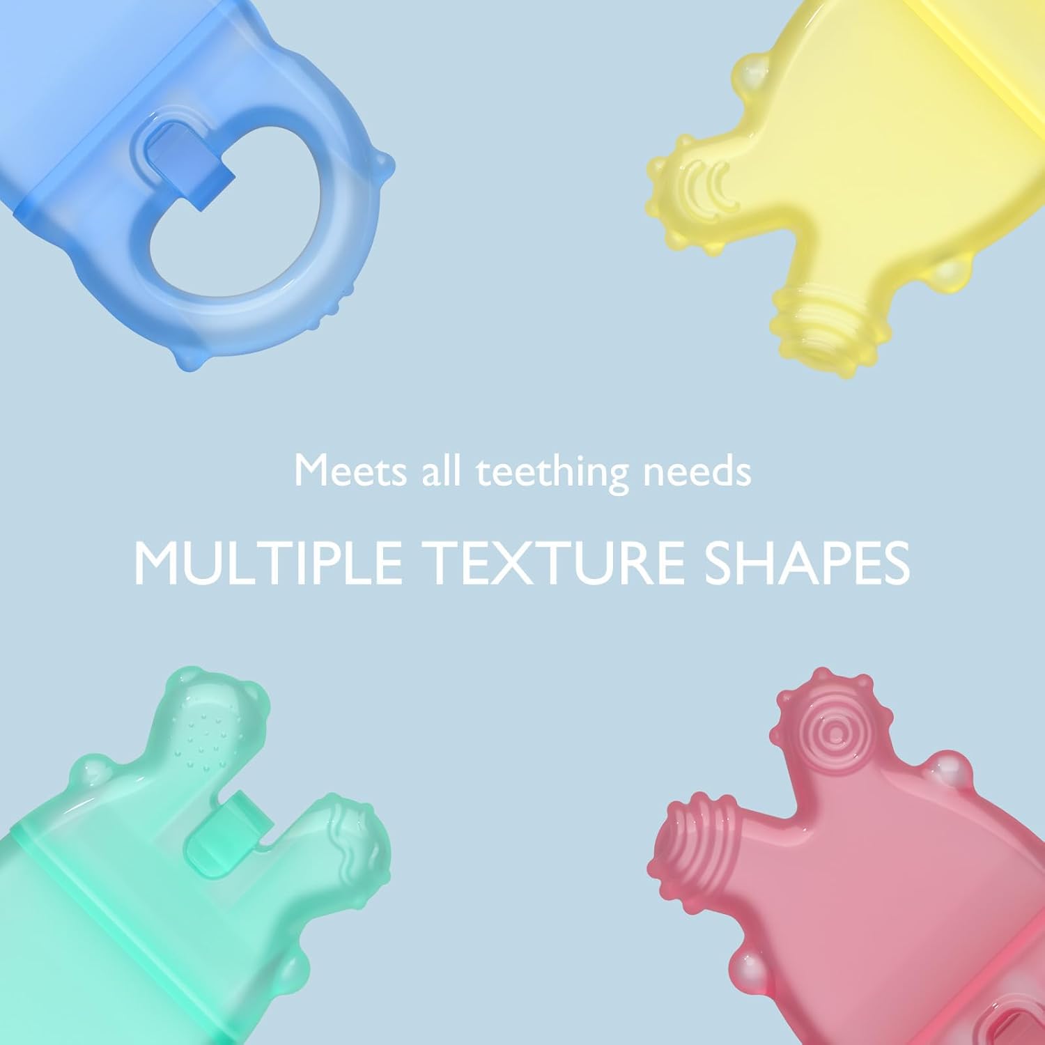 Thumbnail 5 de Momcozy Baby Teether Toys (Food-Grade Silicone) — Yellow and Blue, Water-Fillable Chilling Teething Relief