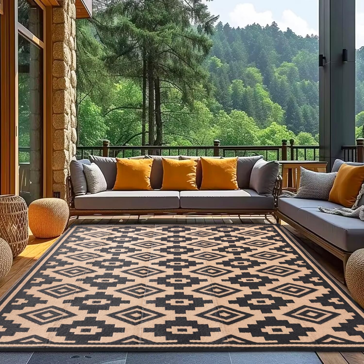 Detalle de Shilucheng Outdoor Rug 8x10 ft
