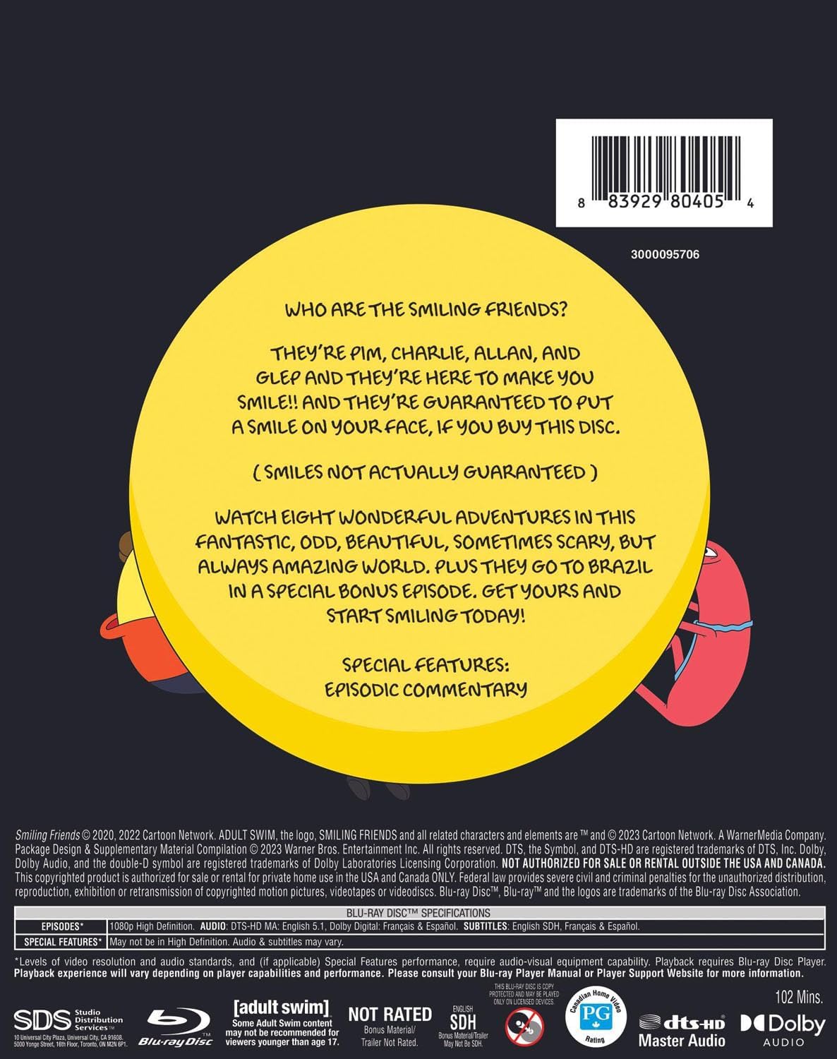 Detalle de Smiling Friends: The Complete First Season on Blu-ray