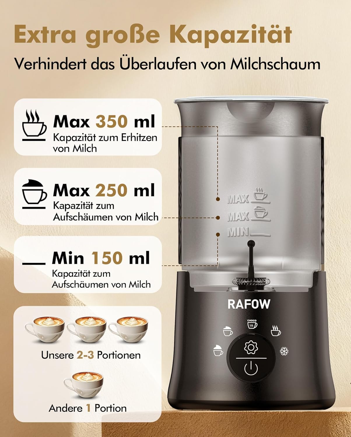 Thumbnail 2 de Rafow Milchaufschäumer 500 ml