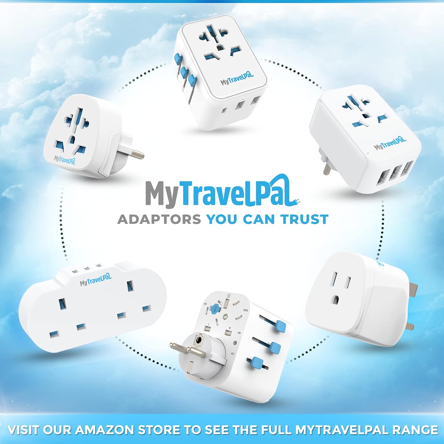 Thumbnail 6 de MyTravelPal World to UK Plug Adapter | Universal Travel Adaptor with 10A Fuse