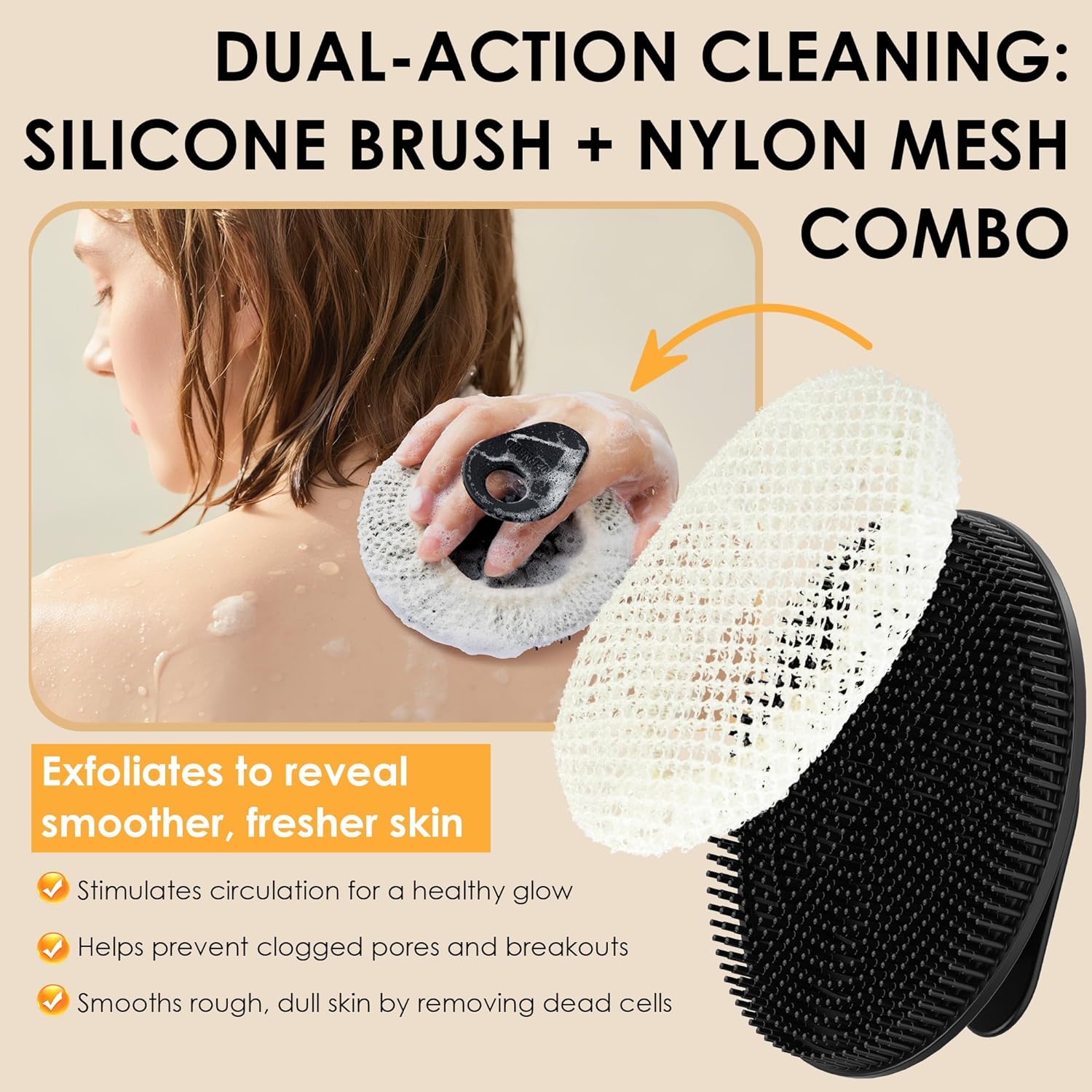 Thumbnail 3 de INNERNEED Food-Grade Silicone Body Scrubber: Gentle Cleaning with Exfoliating Mesh