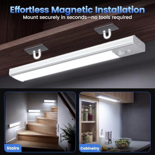 Thumbnail 6 de daphomeu 30cm Rechargeable Under-Cabinet Lights, 3-Pack with Motion Sensor