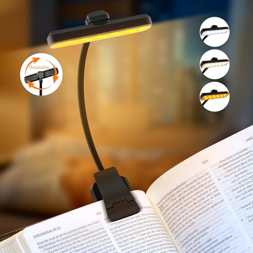 Thumbnail 8 de karidi Luz de lectura recargable 24 LED con pinza 360°, 5 tonos y USB-C, negra