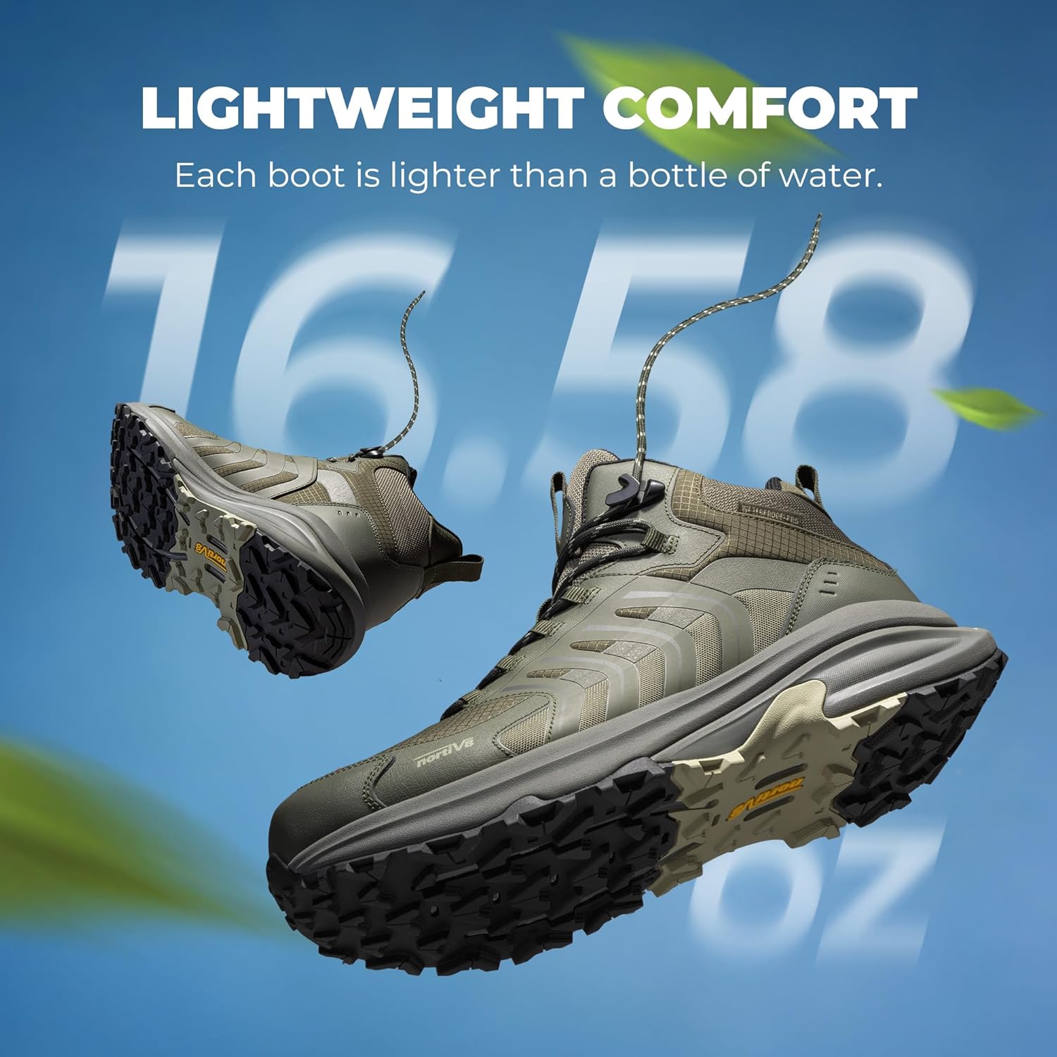 Thumbnail 4 de NORTIV 8 Men’s Waterproof PRO Hiking Boots (Armadillo FieldLite) — Lightweight, Waterproof Trekking & Outdoor Shoes