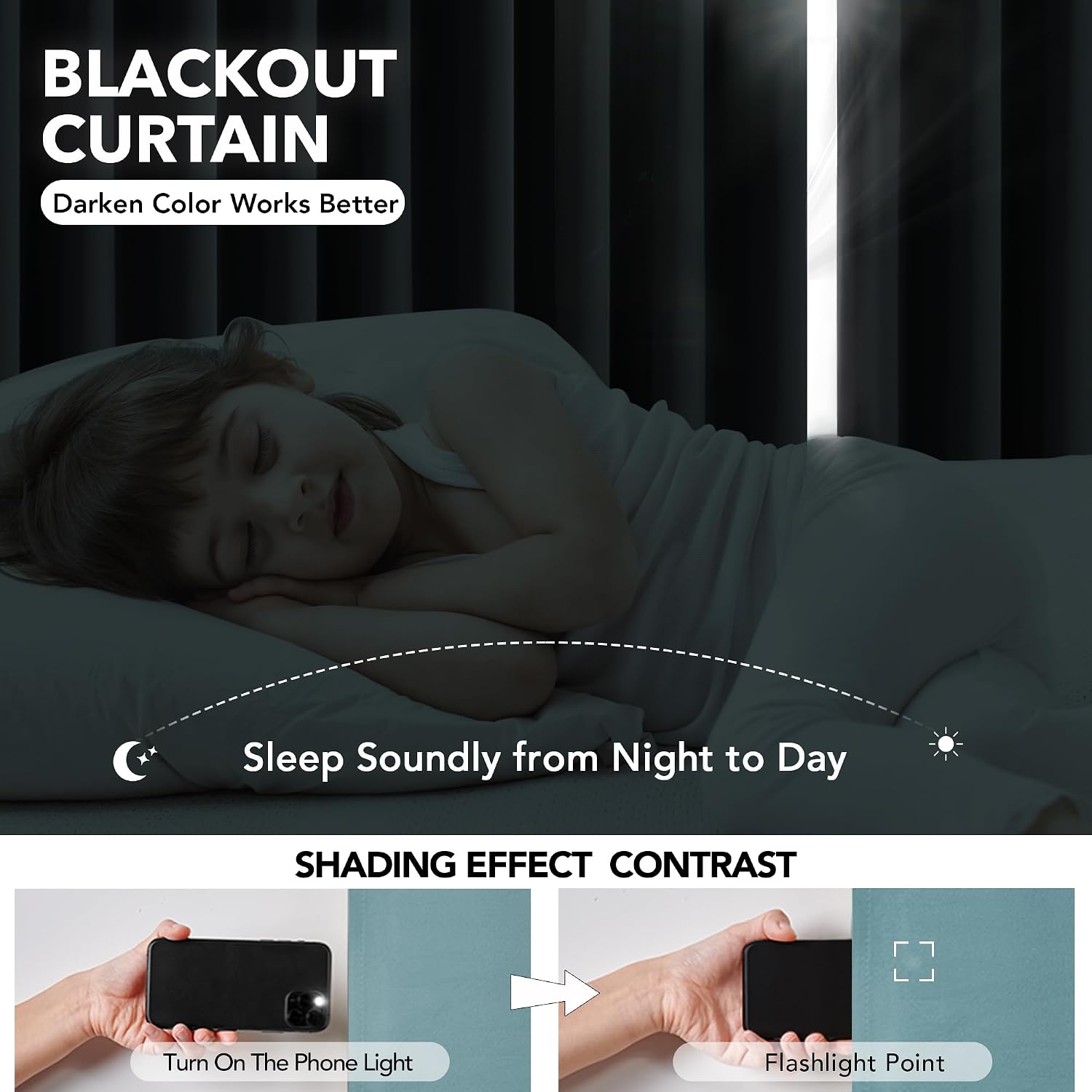 Detalle 1 de Deconovo Blackout Curtain, 52W x 84L