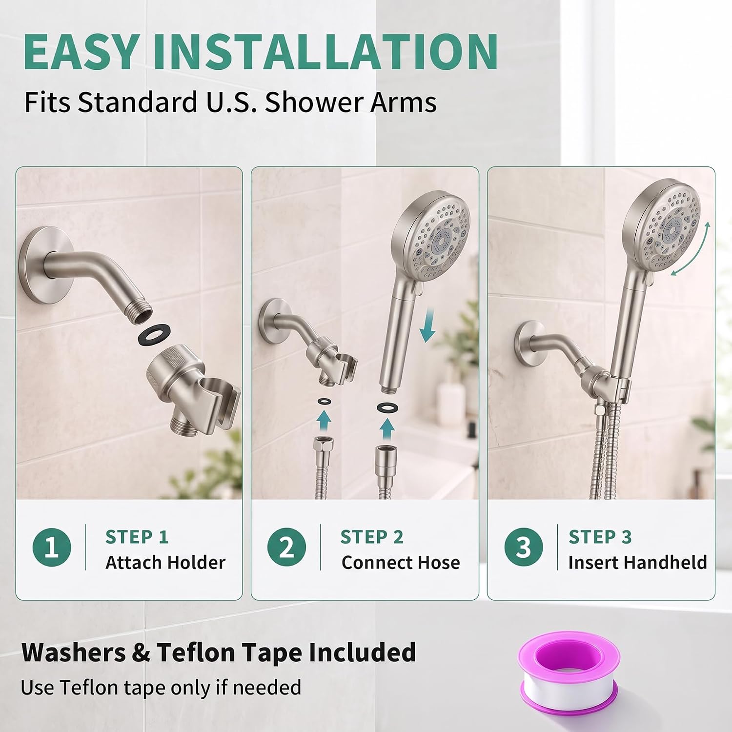 Detalle 1 de SunCleanse handheld shower head