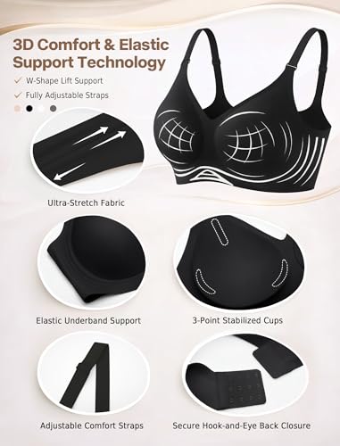 Thumbnail 4 de EIISSION Sujetador sin Aros Mujer XXL — Reductor Push Up con relleno cómodo y soporte invisible