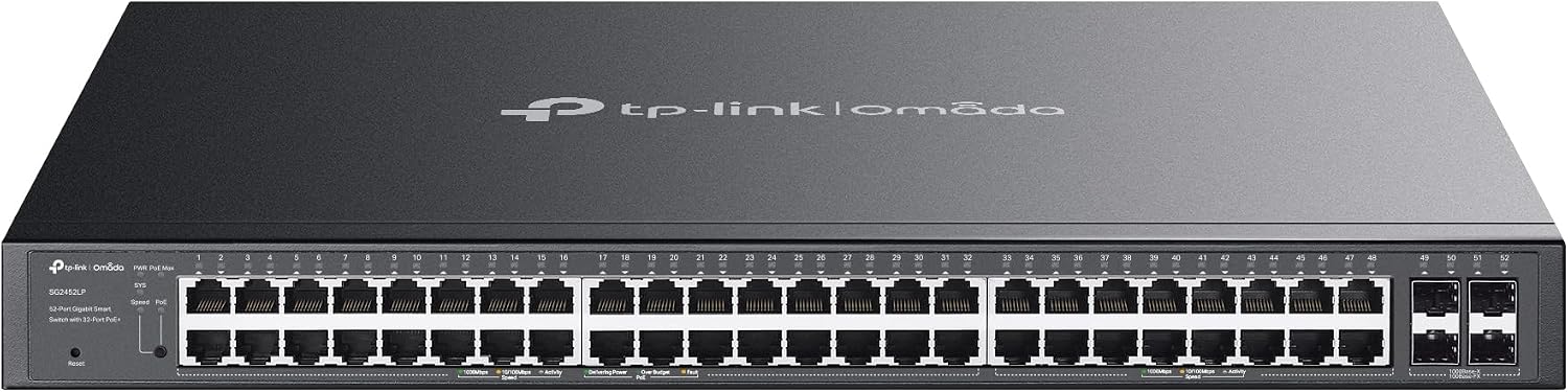 Detalle de TP-Link SG2452LP 230W 48-Port PoE Switch