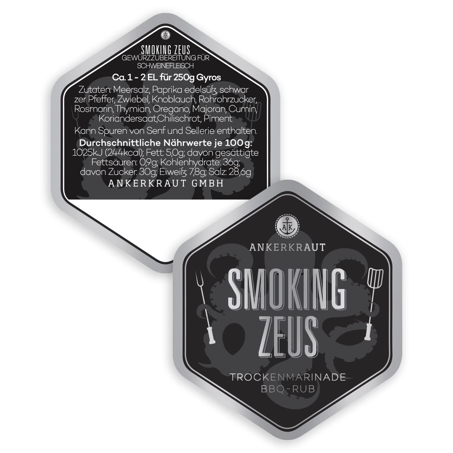 Thumbnail 5 de Ankerkraut Smoking Zeus: Gewürzmischung zum Grillen und Gyros – 200 g im Streuer