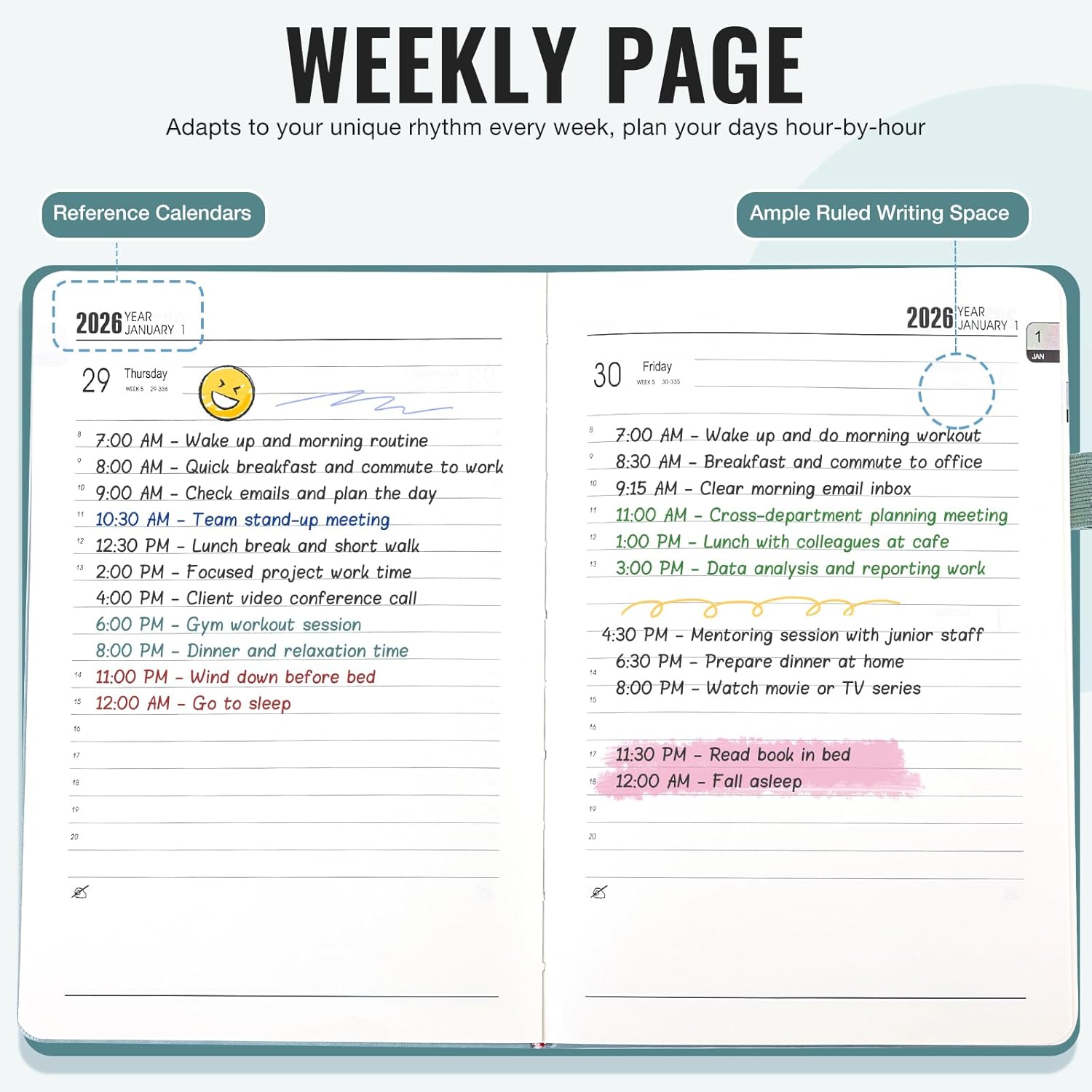 Thumbnail 3 de GoldOars 2026 Academic Diary A5 planner 📔