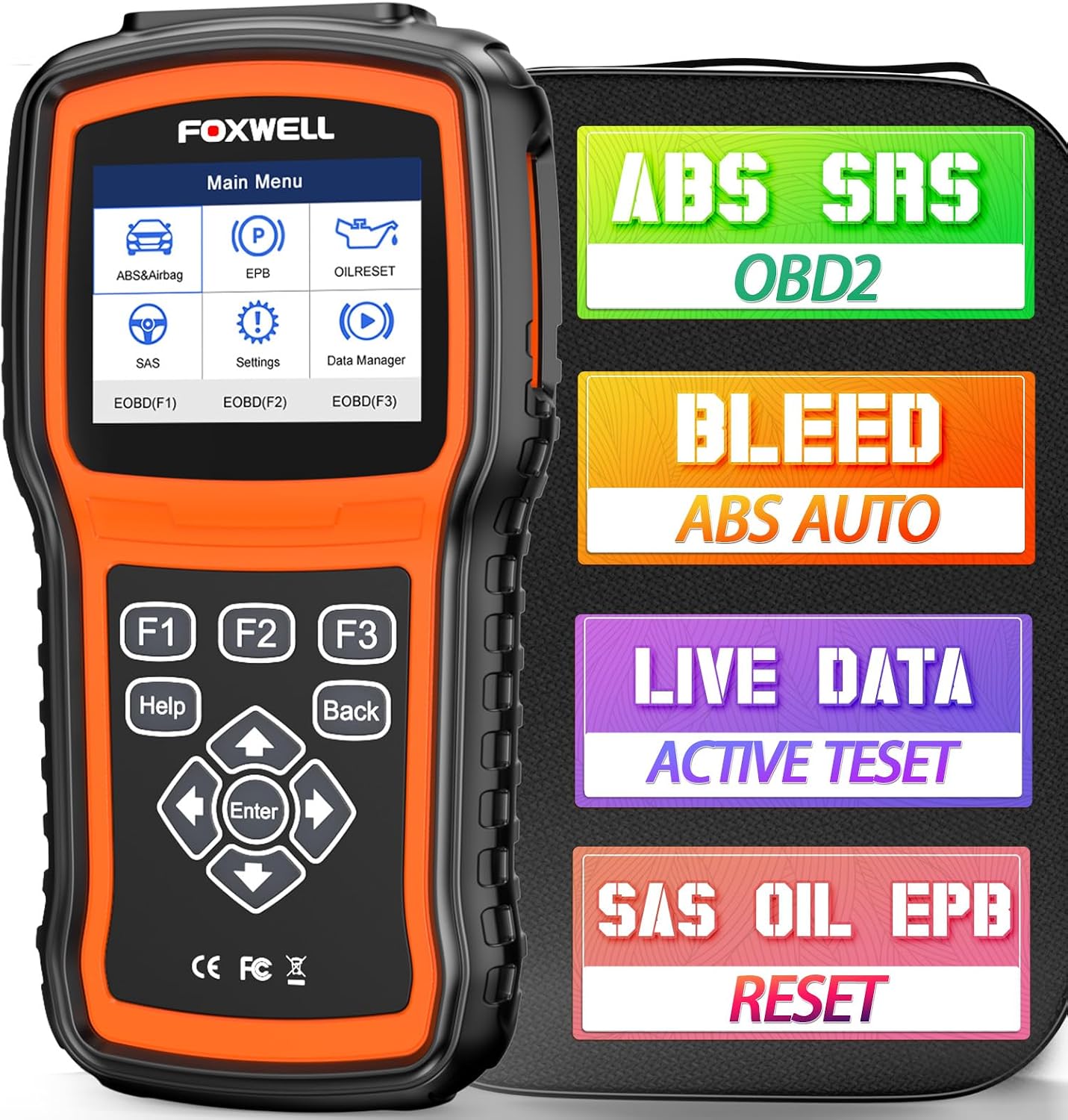 Detalle de FOXWELL NT630 Plus OBD2 scanner with ABS